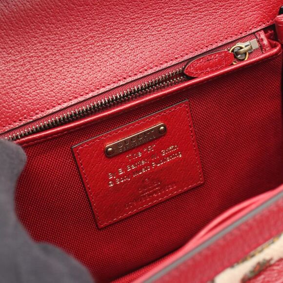 Gucci Bamboo Canvas Leather Handbag - Picture 5 of 9